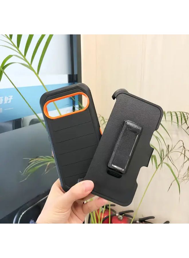 Black Defender Case For Google Pixel 9 4 Layer Drop Shock Dust Proof Protection - Image 2